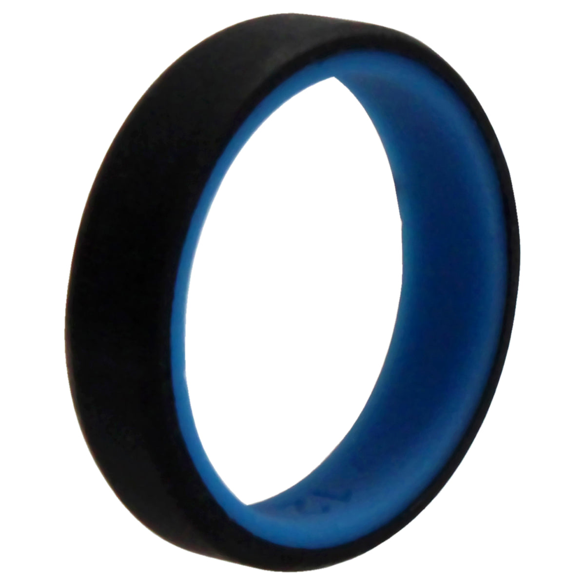 Silicone Wedding 6mm Brush 2Layer Ring  BlueBlack by ROQ for Men  12 mm Ring