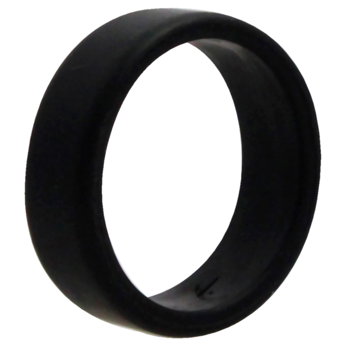 Silicone Wedding 2Layer Beveled 8mm Ring  Black by ROQ for Men  12 mm Ring