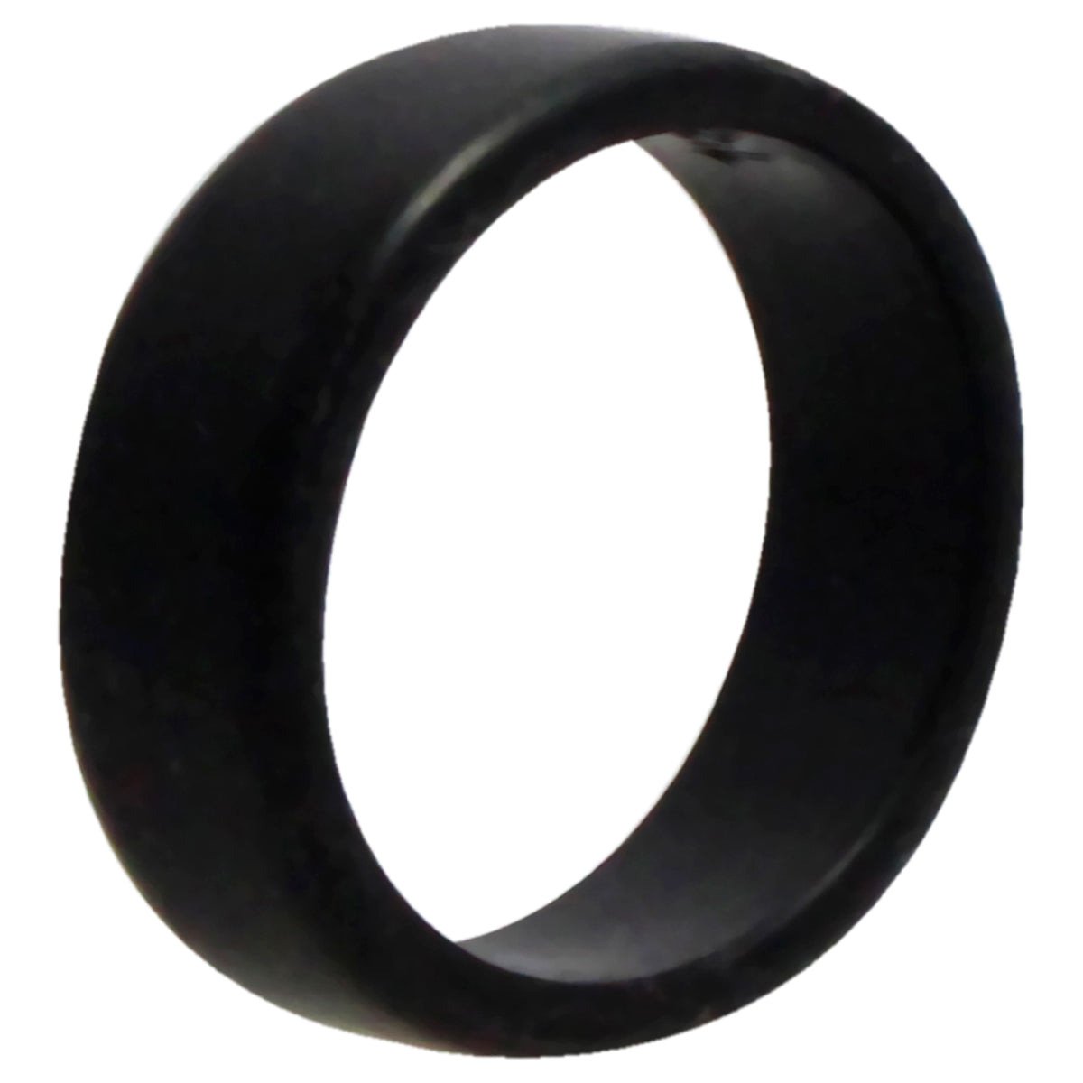 Silicone Wedding 2Layer Beveled 8mm Ring  Black by ROQ for Men  16 mm Ring