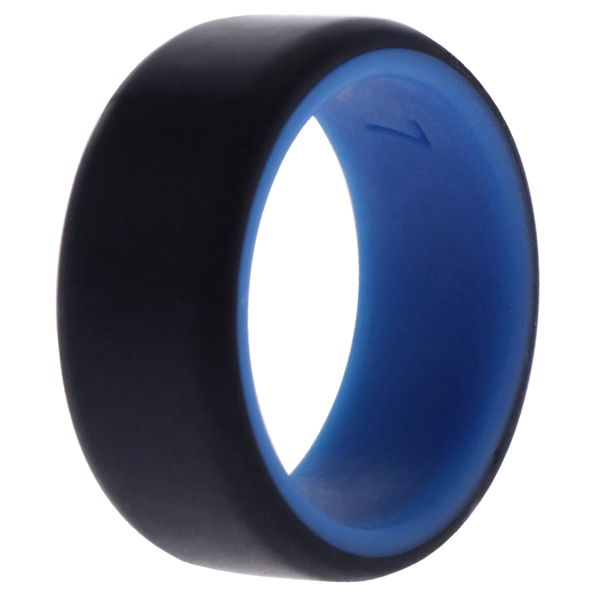 Silicone Wedding 2Layer Beveled 8mm Ring  BlueBlack by ROQ for Men  7 mm Ring