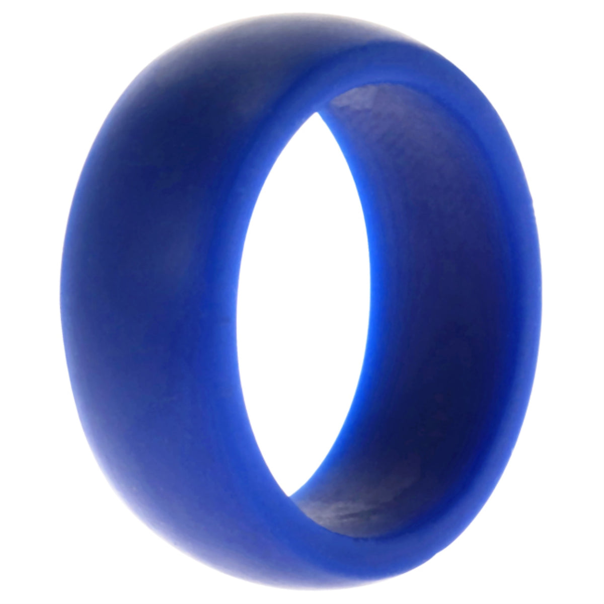 Silicone Wedding Ring Dome Style  Blue by ROQ for Men  7 mm Ring