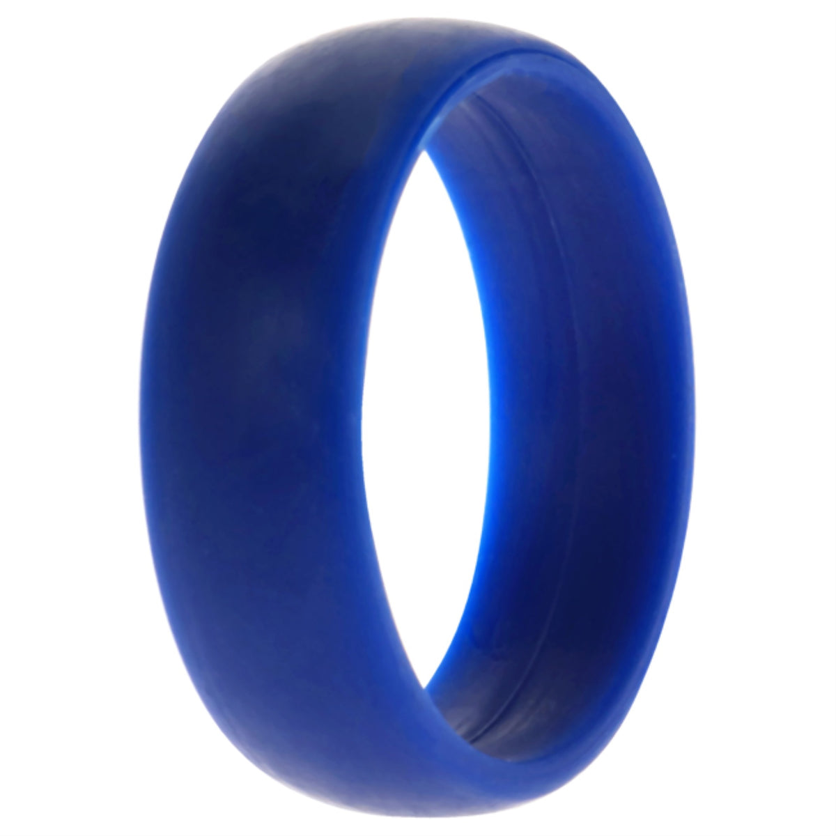 Silicone Wedding Ring Dome Style  Blue by ROQ for Men  15 mm Ring