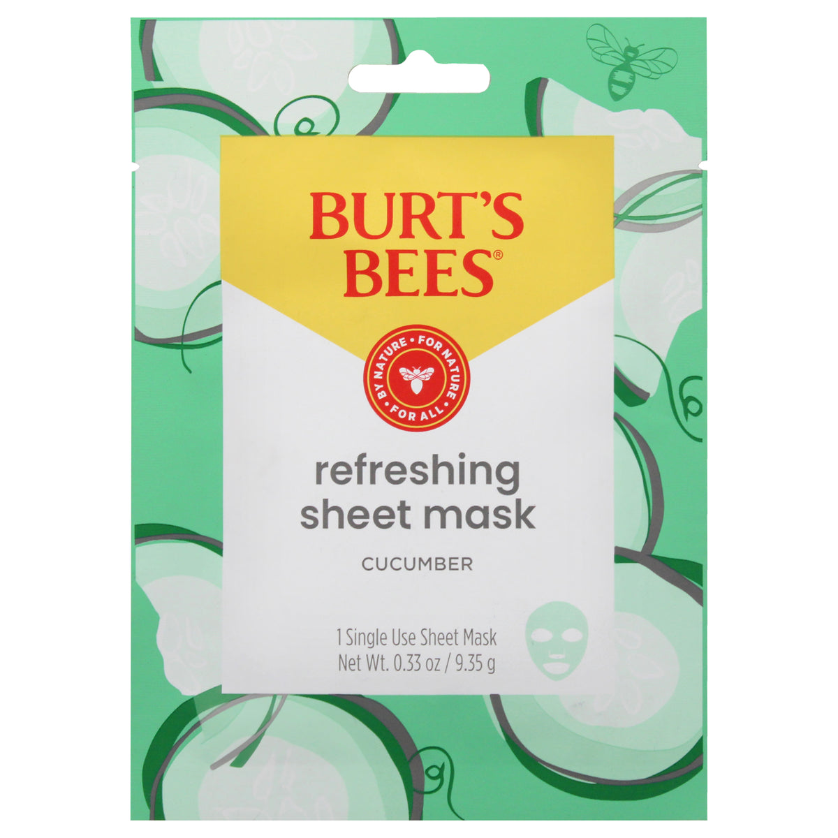 Refreshing Sheet Mask  Cucumber by Burts Bees for Unisex  1 Pc Mask