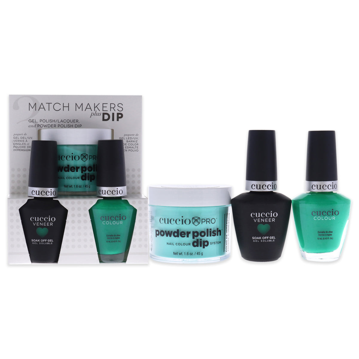 Match Makers Plus Dip  Make A Difference by Cuccio Colour for Women  3 Pc 16oz Pro Powder Polish Dip System  044oz Veneer So