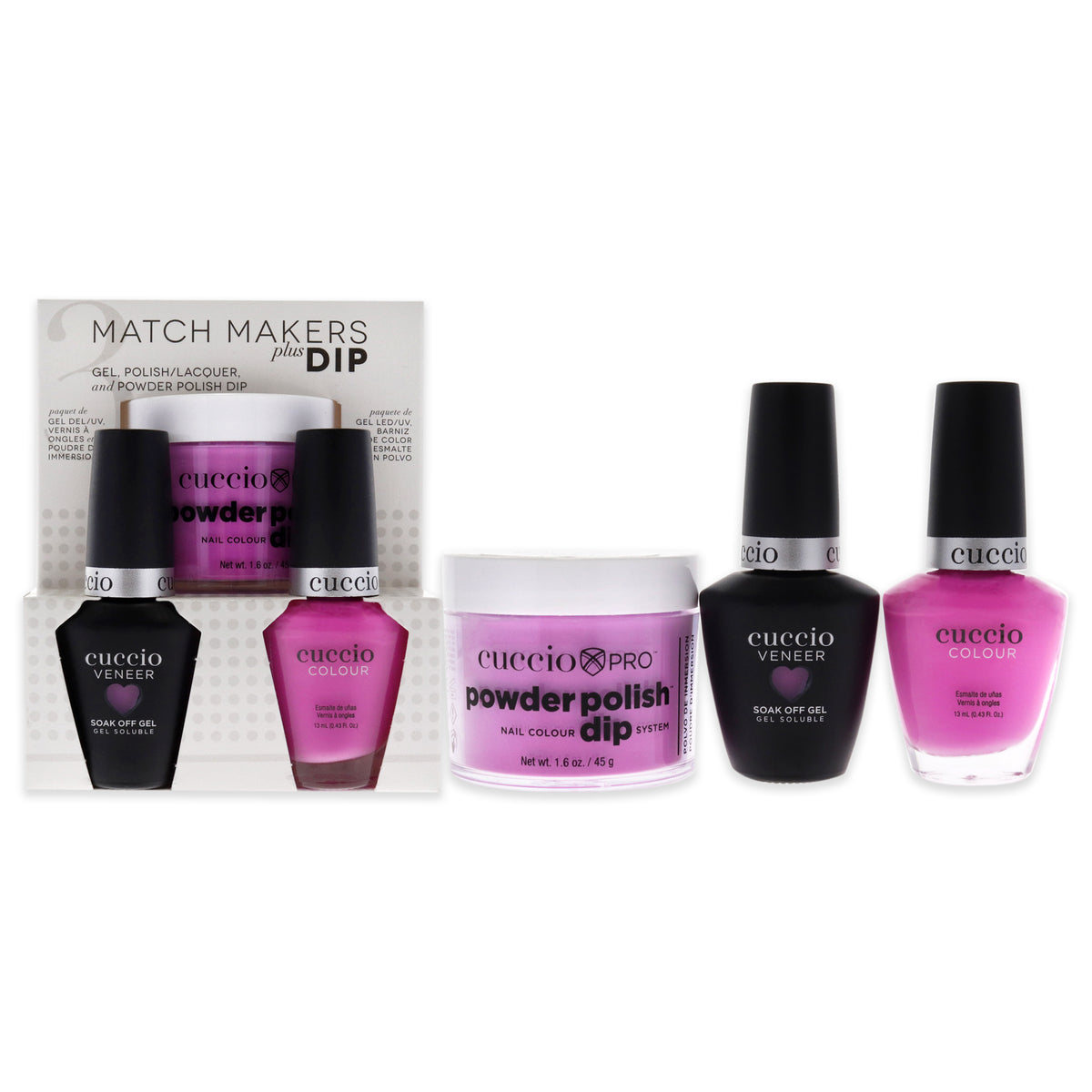 Match Makers Plus Dip  Take On Me by Cuccio Colour for Women  3 Pc 16oz Pro Powder Polish Dip System  044oz Veneer Soak Off 