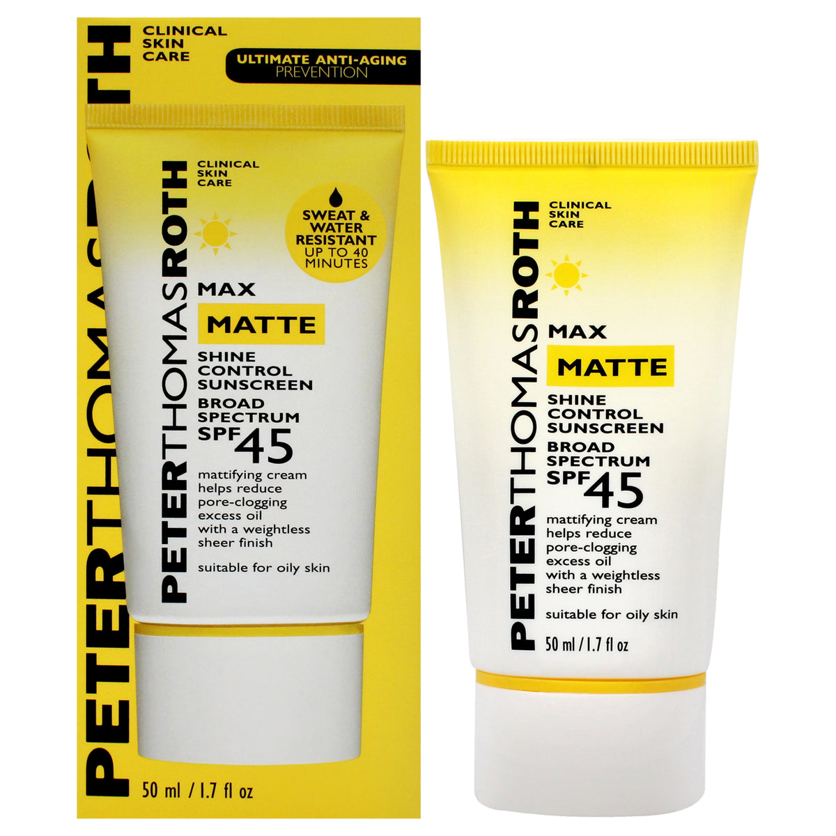 Max Matte Shine Control Sunscreen SPF 45 by Peter Thomas Roth for Unisex  17 oz Sunscreen