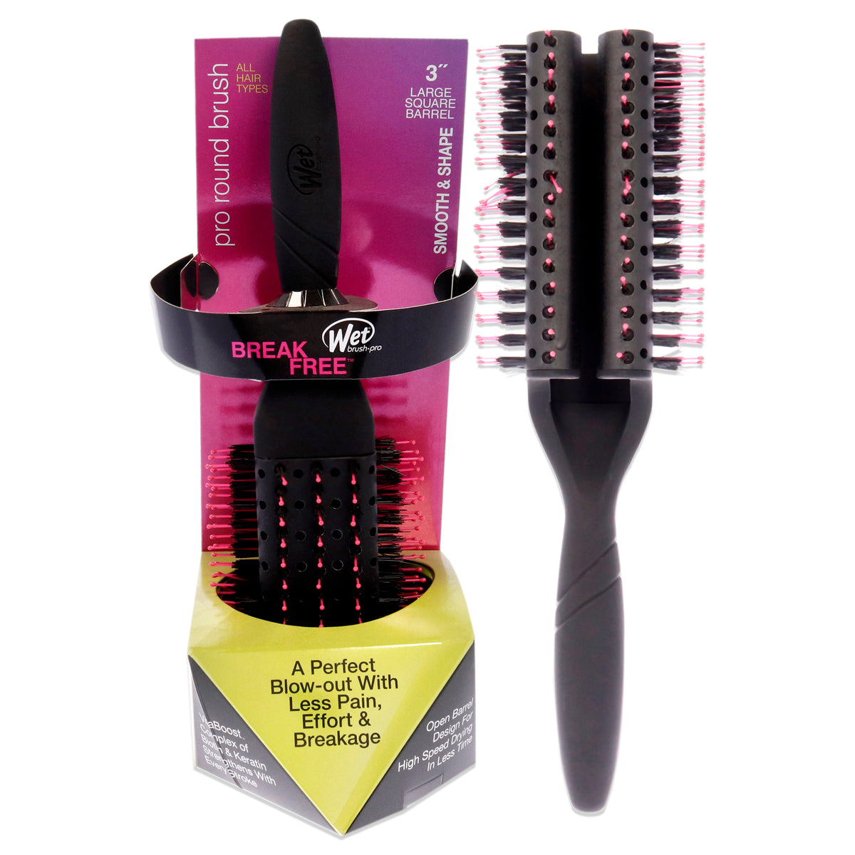 Pro Fast Dry Round Brush  Square by Wet Brush for Unisex  3 Inch Hair Brush