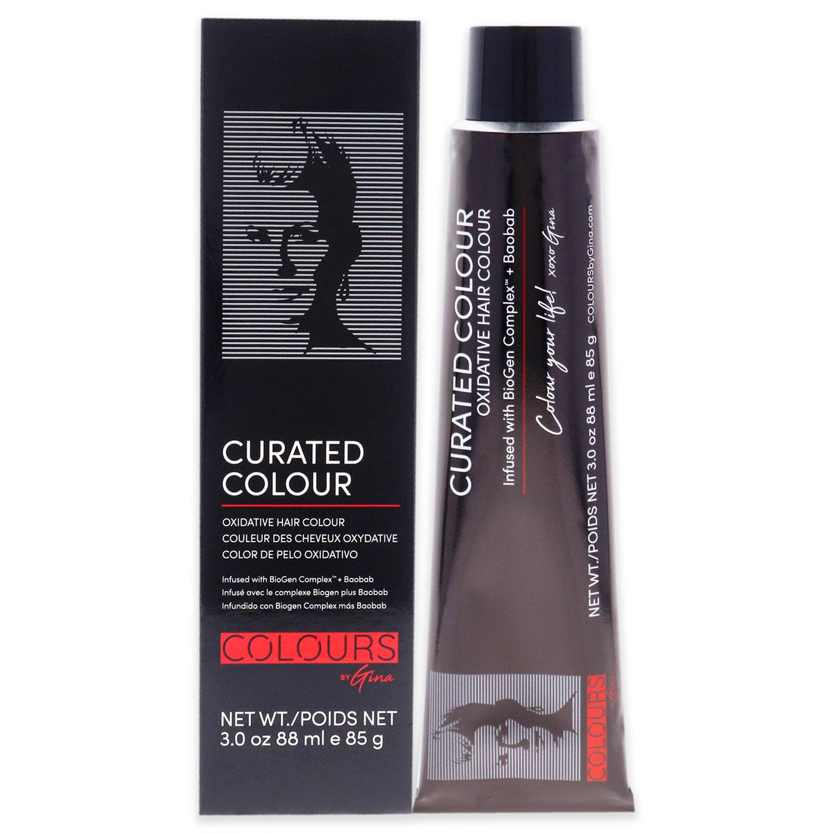 Curated Colour  555M Light Mahogany Brown by Colours By Gina for Unisex  3 oz Hair Color