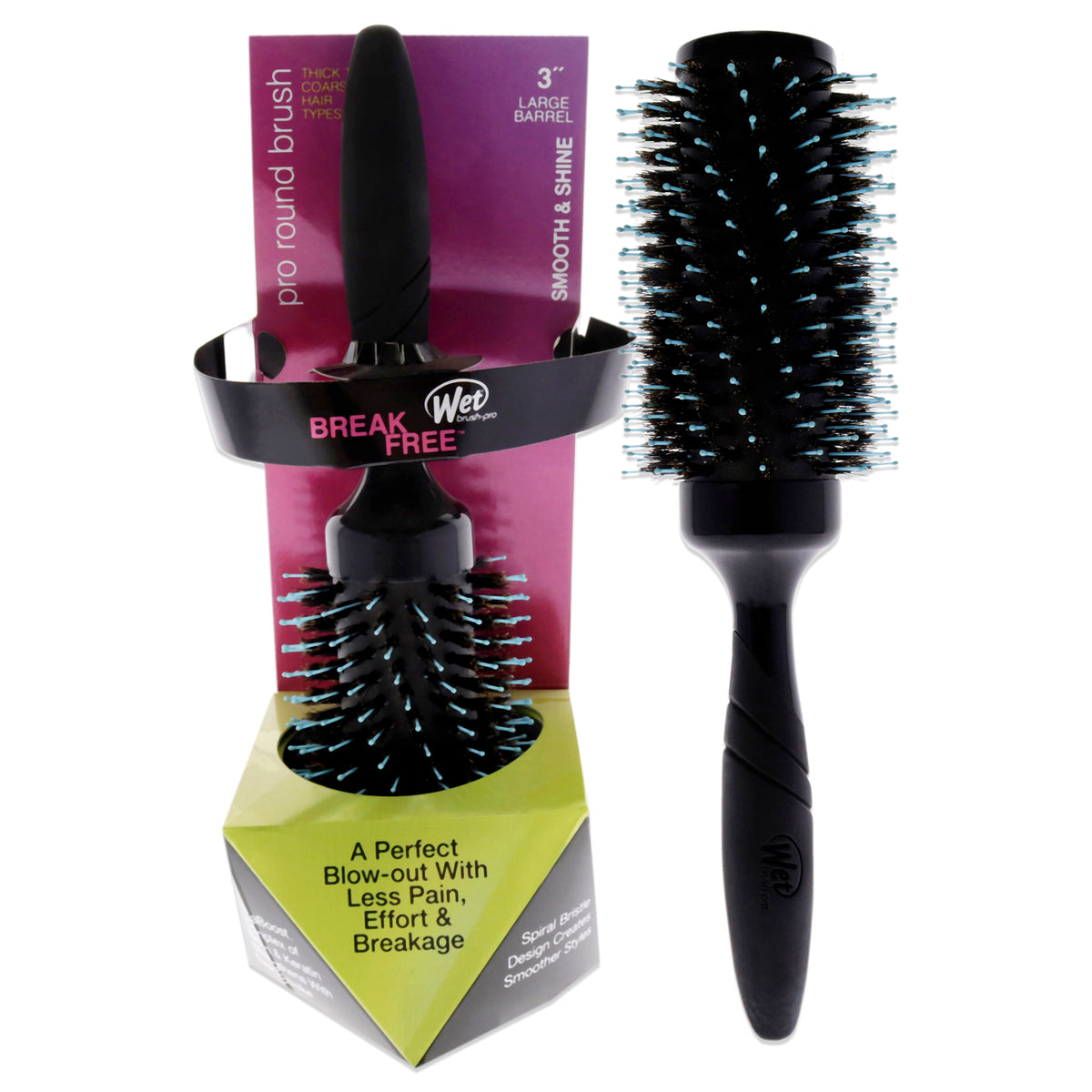 Pro Smooth and Shine Round Brush  ThickCoarse Hair by Wet Brush for Unisex  3 Inch Hair Brush