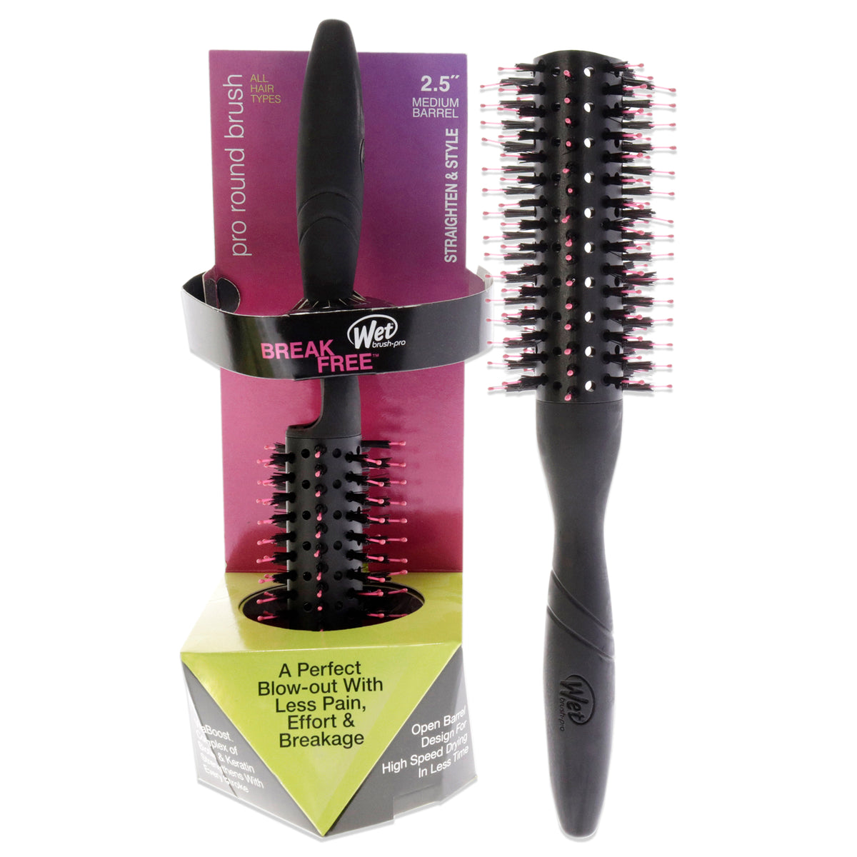 Pro Fast Dry Round Brush  Circle by Wet Brush for Unisex  25 Inch Hair Brush