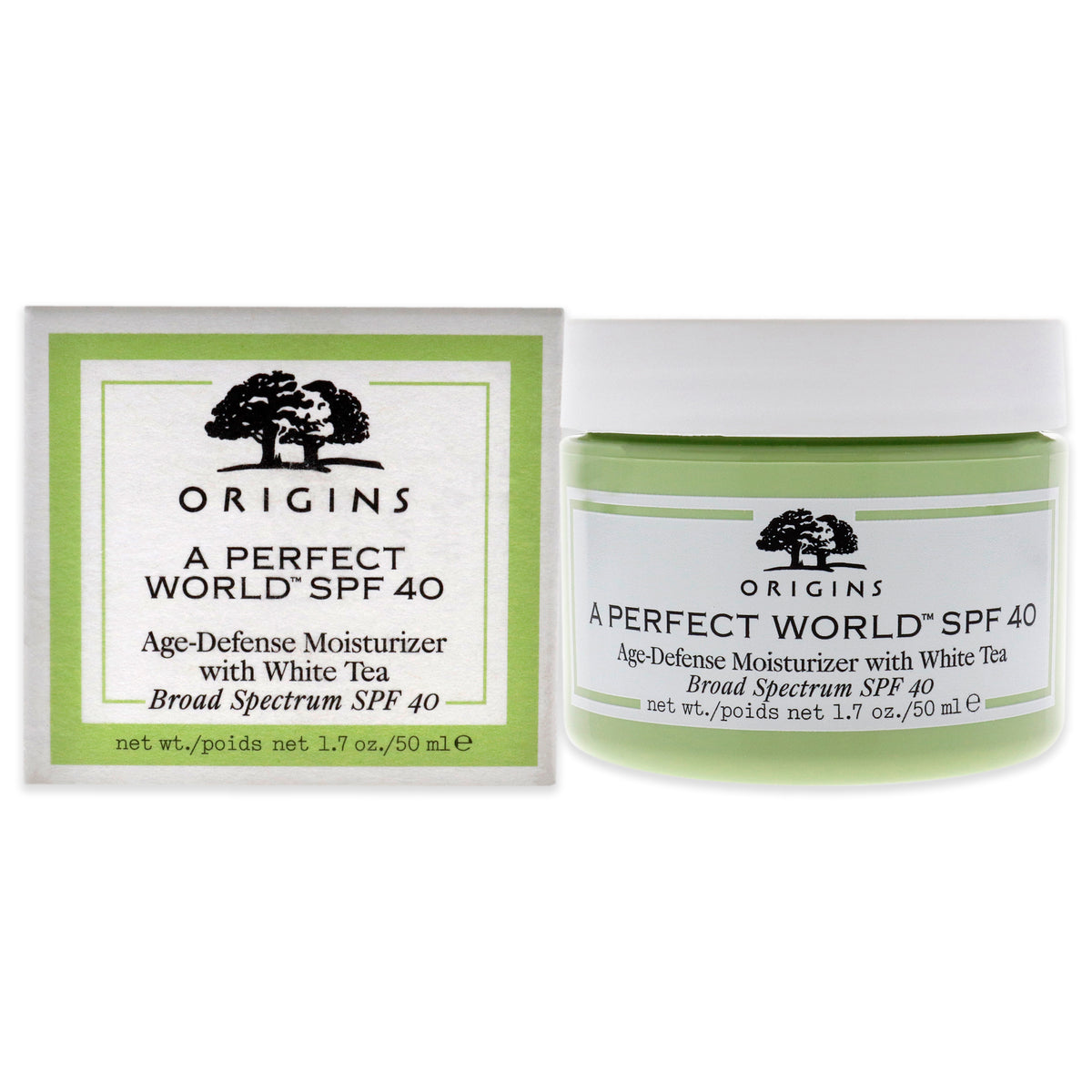 A Perfect World AgeDefense Moisturizer with White Tea SPF 40 by Origins for Unisex  17 oz Moisturizer