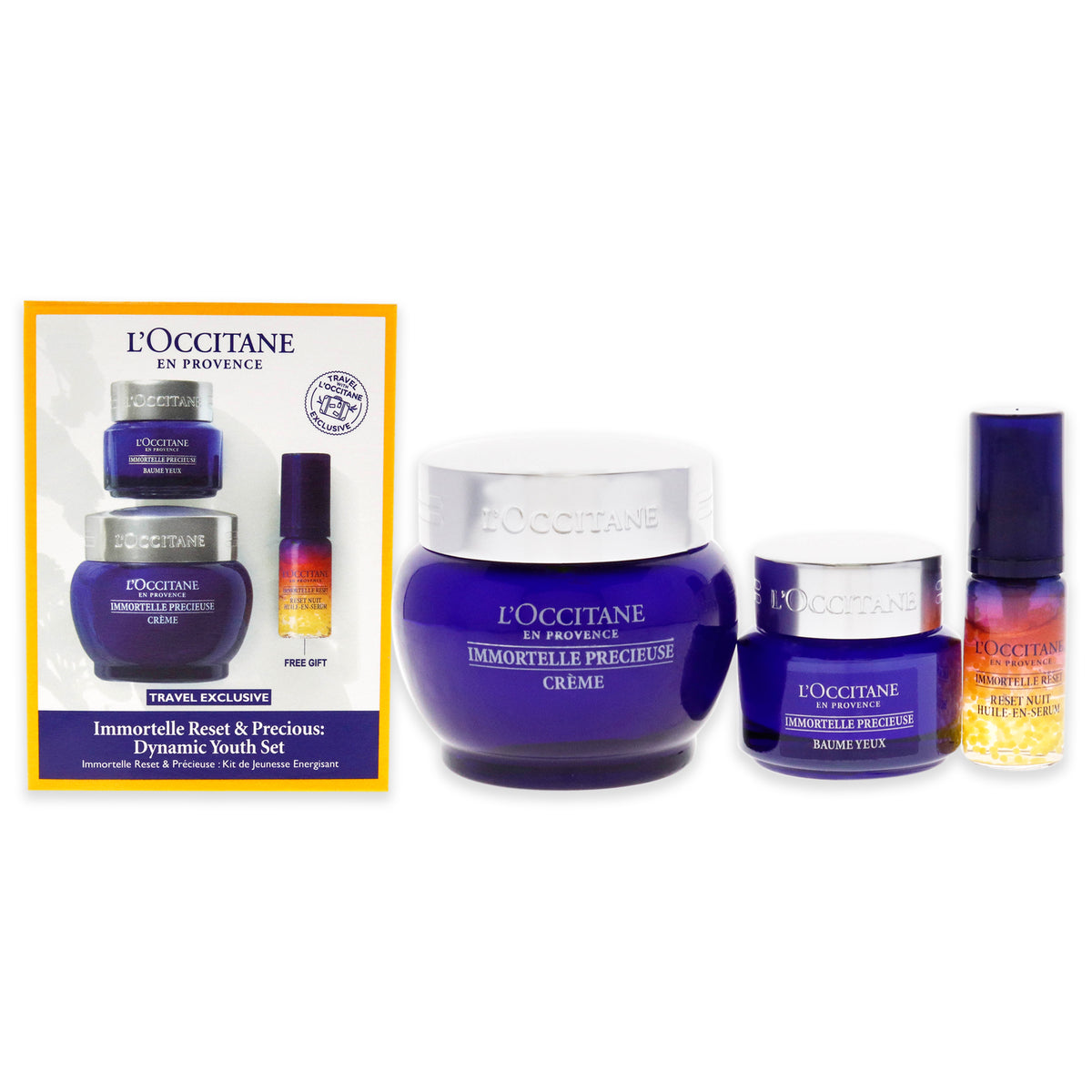 Immortelle Reset and Precious Dynamic Youth Set by LOccitane for Unisex  3 Pc 016oz Overnight Reset OilInSerum  05oz Precio