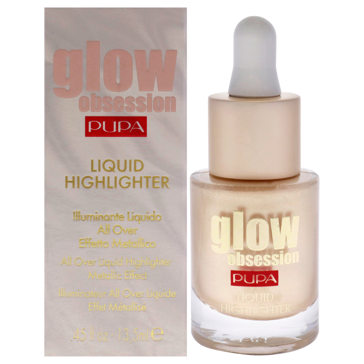 Glow Obession Liquid Highlighter  100 Sunrise by Pupa Milano for Women  045 oz Highlighter