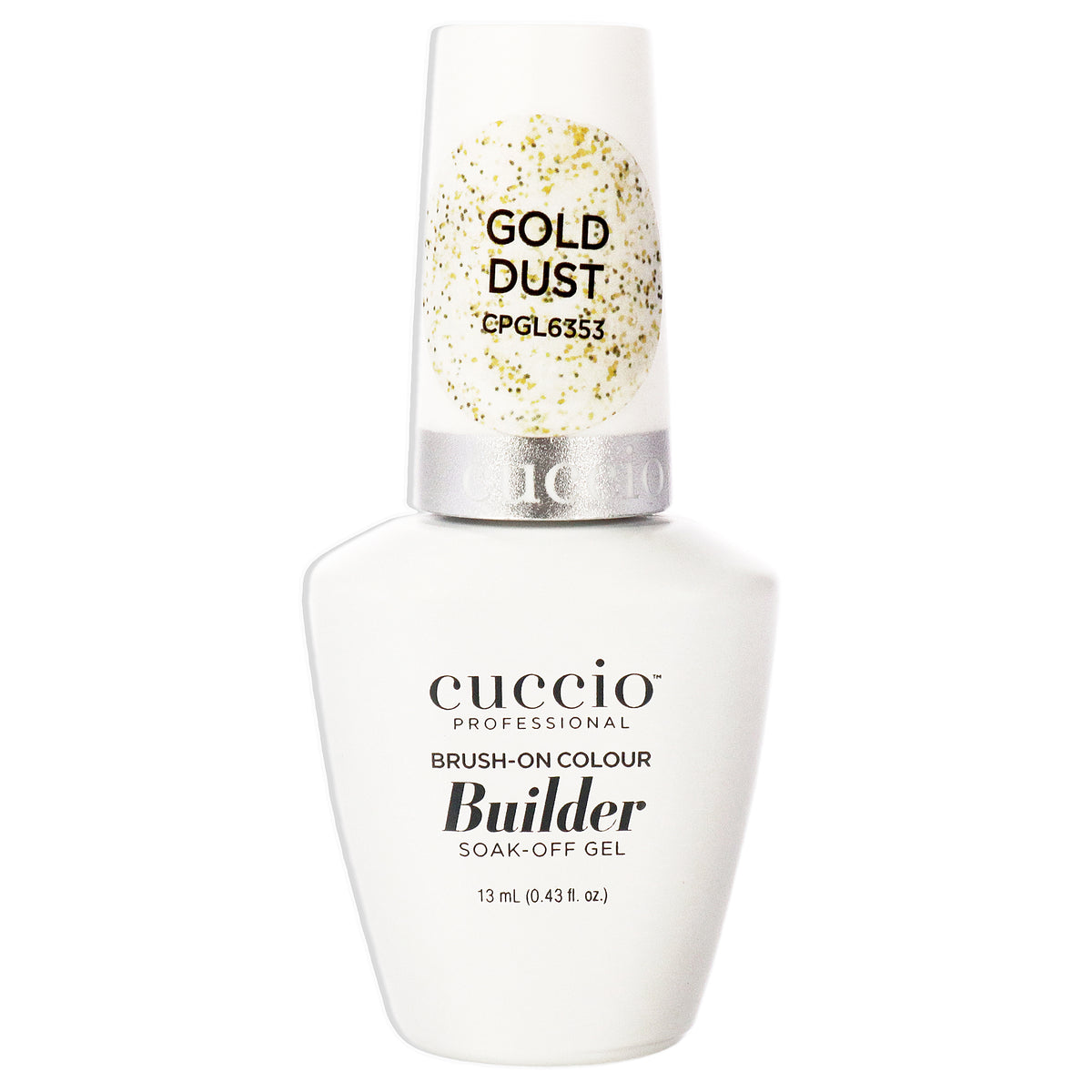 BrushOn Colour Builder Soak Off Gel  Gold Dust by Cuccio Pro for Women  043 oz Nail Polish