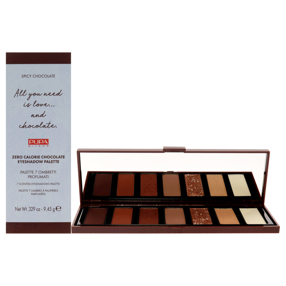 Zero Calorie Chocolate Eyeshadow Palette  001 Spicy Chocolate by Pupa Milano for Women  0329 oz Eye Shadow