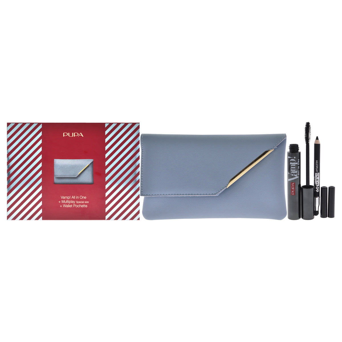 Vamp All in One and Multiplay Set by Pupa Milano for Women  3 Pc 030oz Vamp All in One Mascara  101 Black  003oz Multiplay