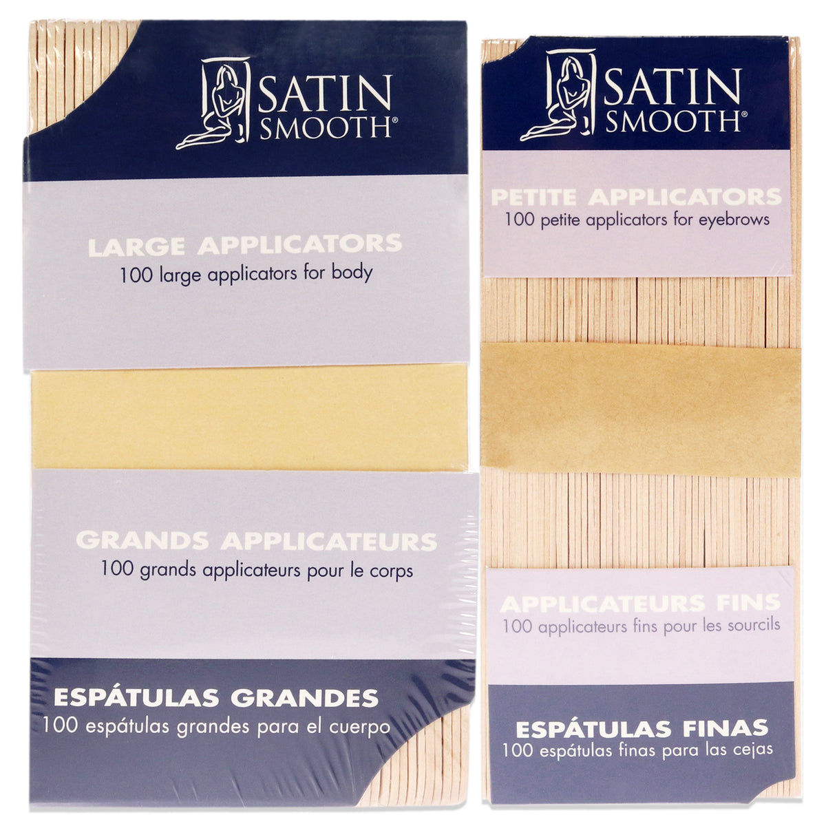 Large Applicators by Satin Smooth for Women  100 Pc Sticks