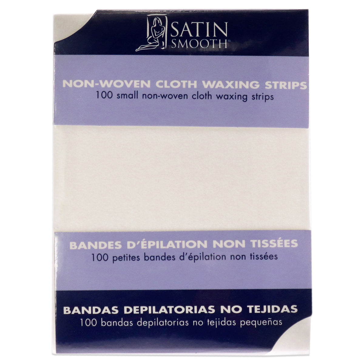 Small NonWoven Cloth Waxing Strips by Satin Smooth for Women  100 Pc Strips