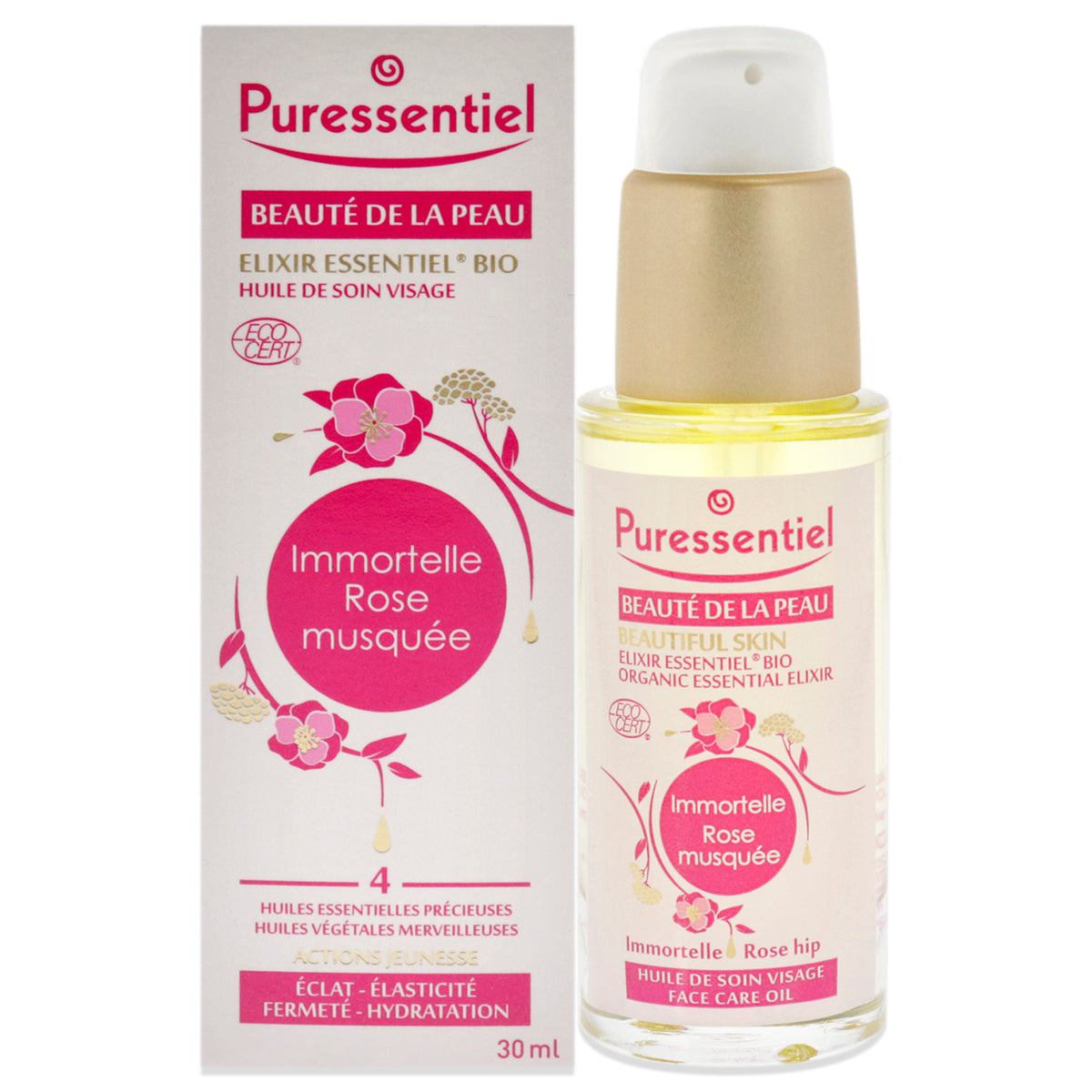 Organic Essential Elixir Face Care Oil by Puressentiel for Unisex  1 oz Oil