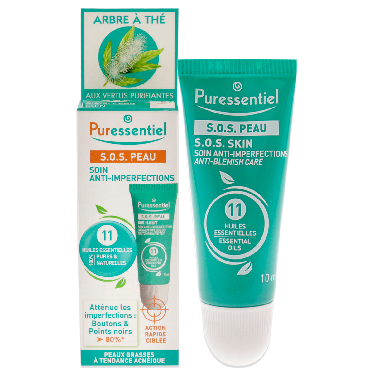 SOS Skin Antiblemish Care by Puressentiel for Unisex  034 oz Treatment