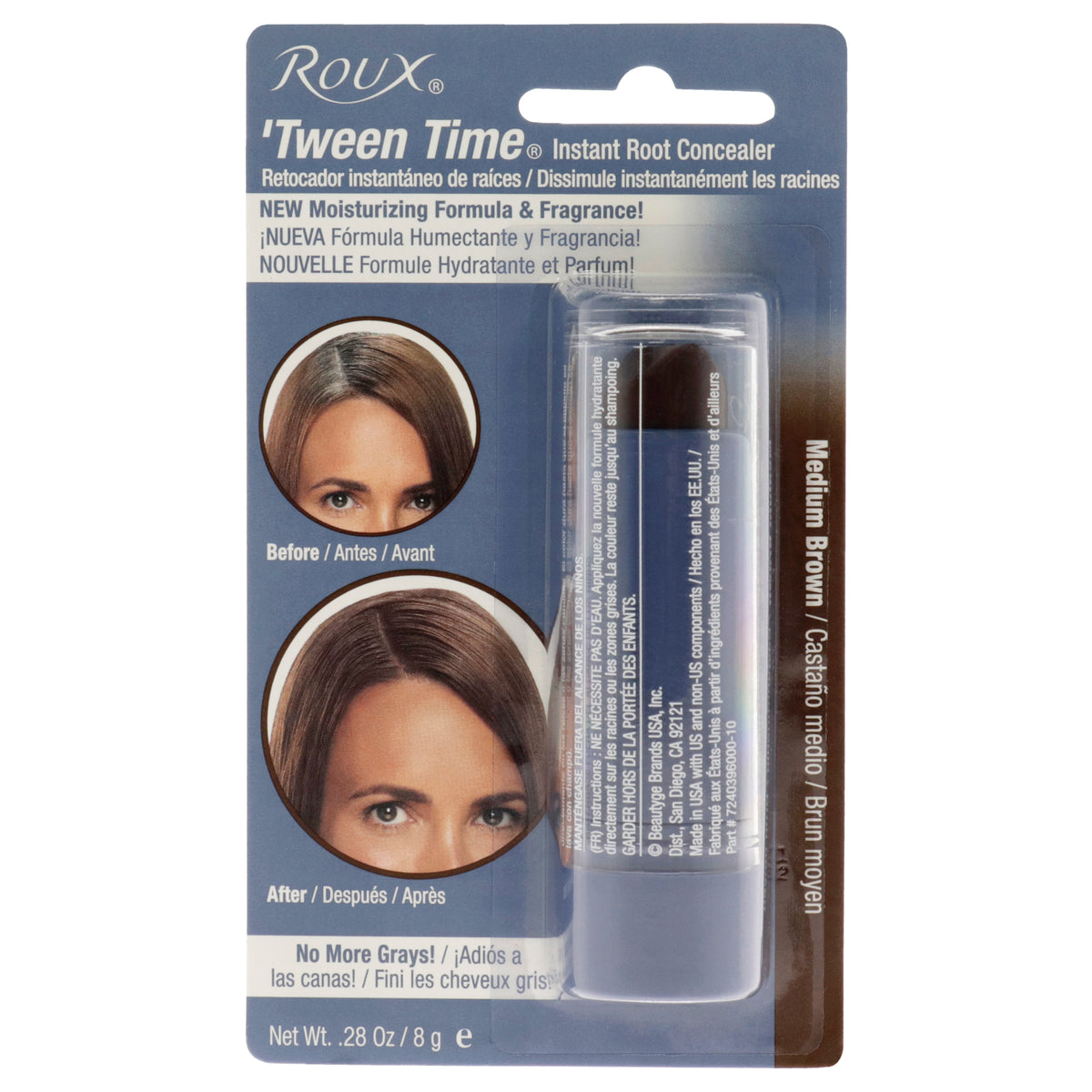 Tween Time Instant Root Concealer Stick  Medium Brown by Roux for Unisex  028 oz Concealer