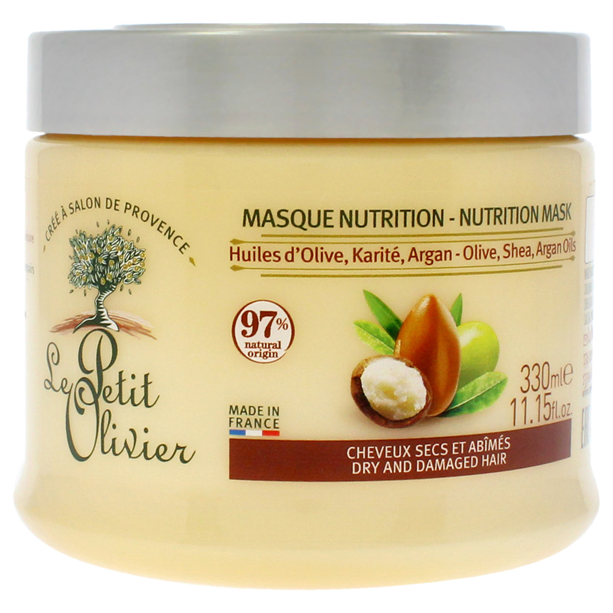 Nutrition Mask  Dry and Damaged Hair by Le Petit Olivier for Unisex  1115 oz Maque