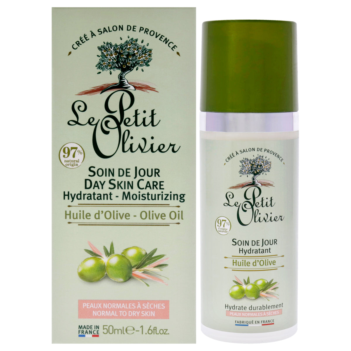 Day Skin Care Moisturizing by Le Petit Olivier for Women  16 oz Moisturizer