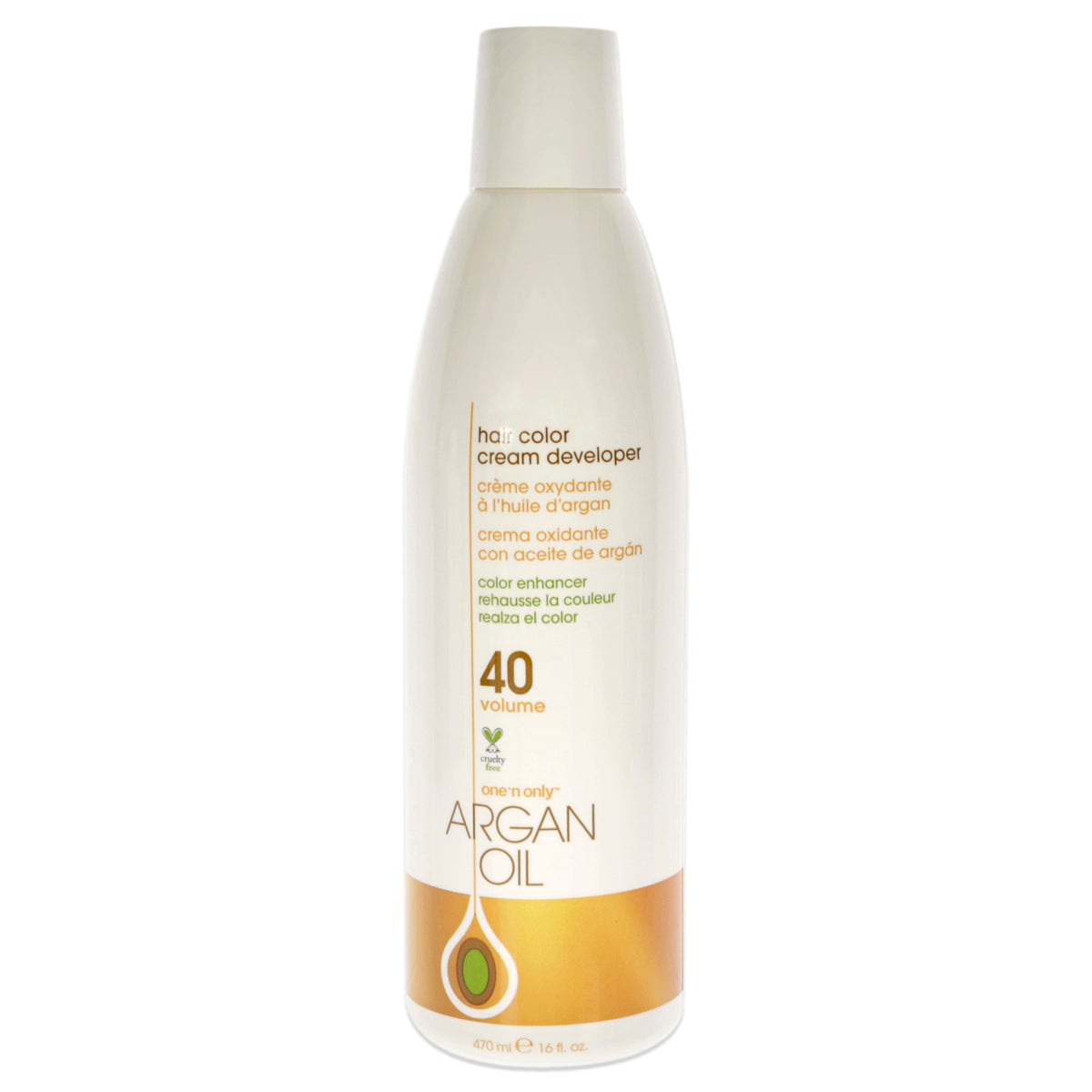 Argan Oil Hair Color Cream Developer  40 Volume by One n Only for Unisex  16 oz Lightener