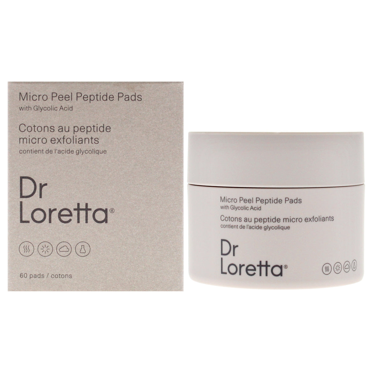 Micro Peel Peptide Pads by Dr Loretta for Unisex  60 Pc Pads