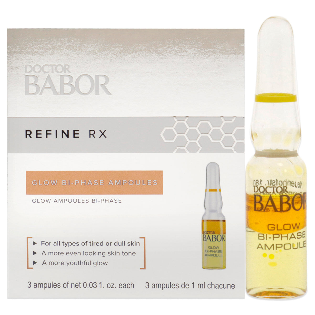 Refine RX Glow BiPhase Ampoules by Babor for Women  3 x 1 ml Serum