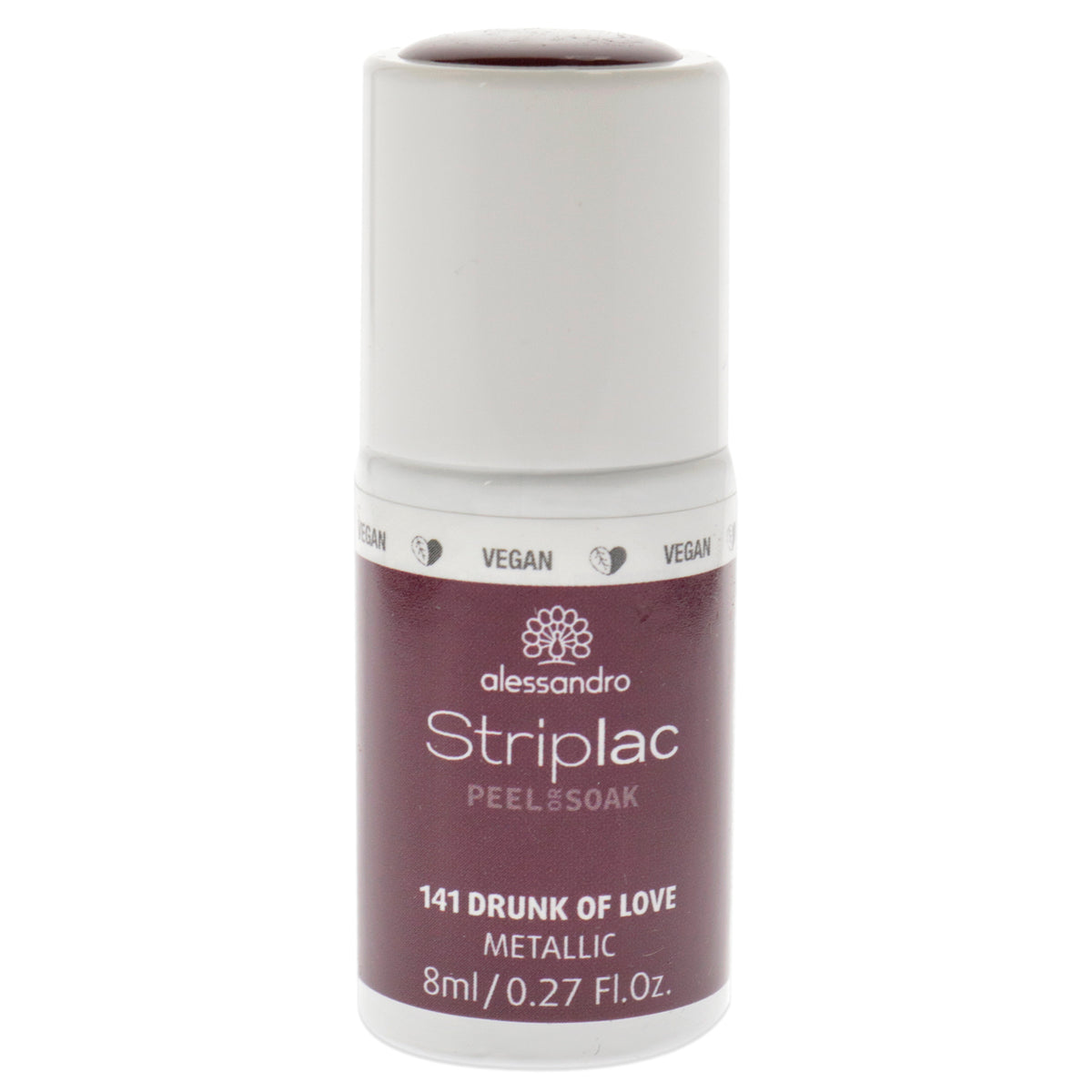 Striplac Peel or Soak Metallic  141 Drunk of Love by Alessandro for Women  027 oz Nail Polish