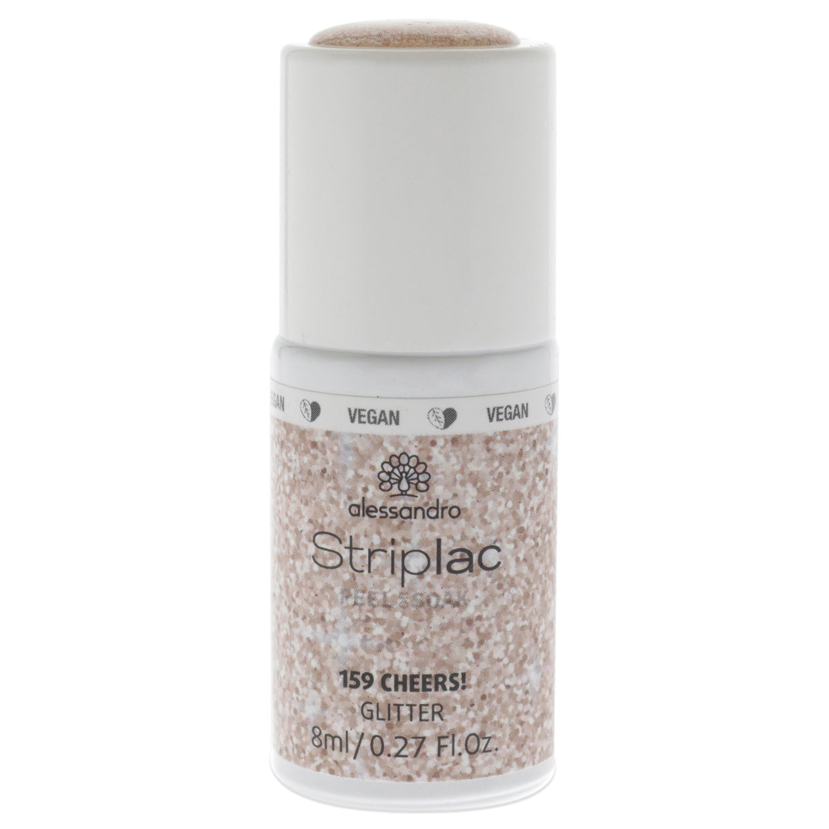 Striplac Peel or Soak Glitter  159 Cheers by Alessandro for Women  027 oz Nail Polish