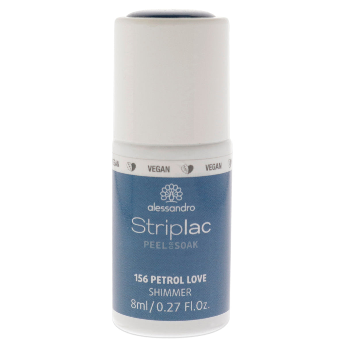 Striplac Peel or Soak Shimmer  156 Petrol Love by Alessandro for Women  027 oz Nail Polish