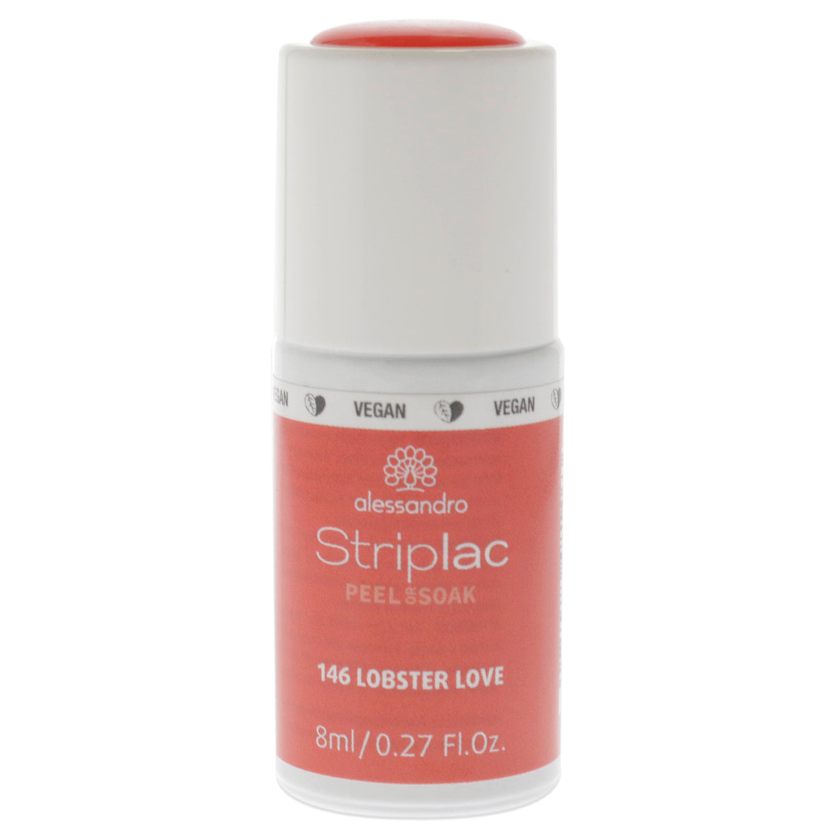 Striplac Peel or Soak  146 Lobster Love by Alessandro for Women 027 oz Nail Polish