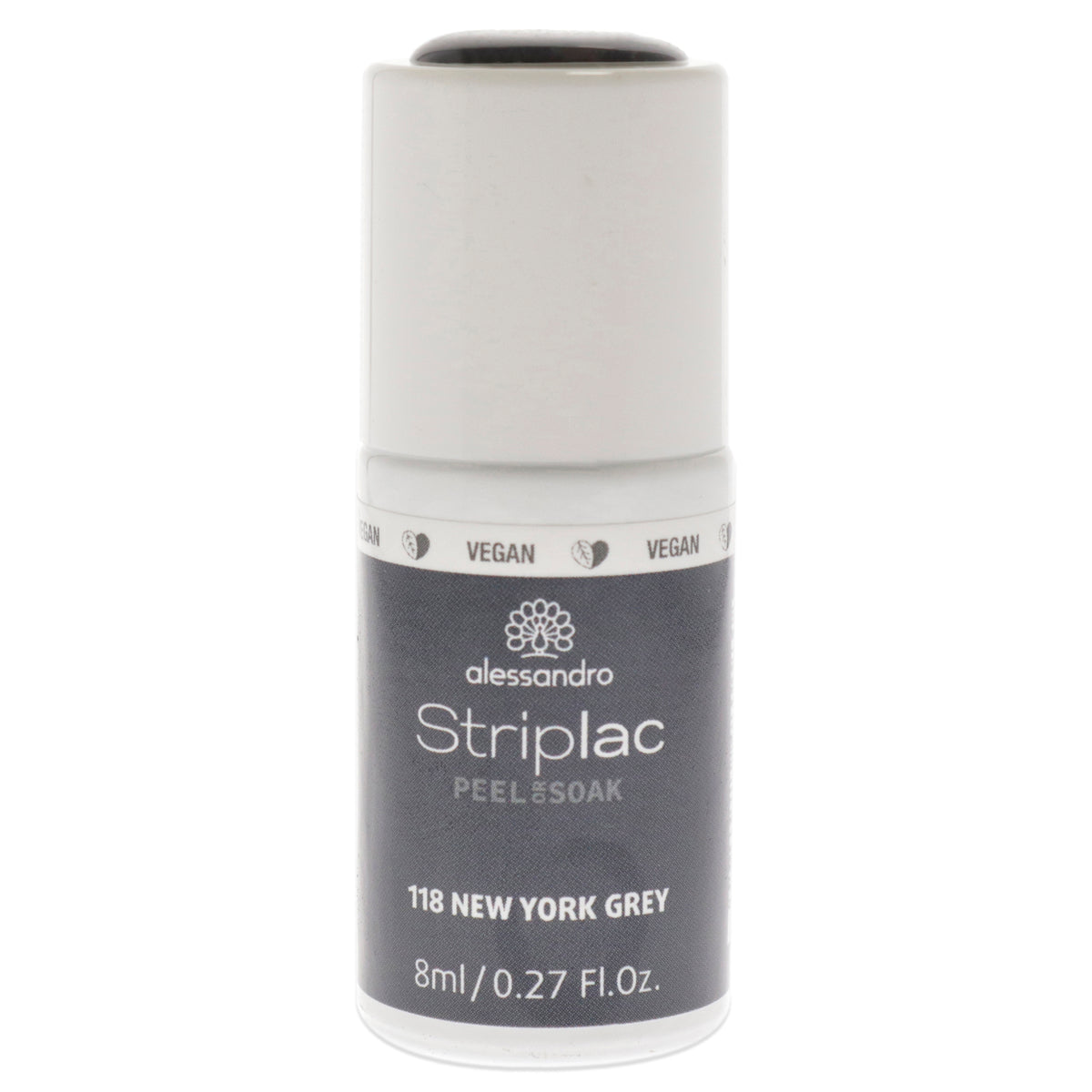 Striplac Peel or Soak  118 New York Grey by Alessandro for Women 027 oz Nail Polish