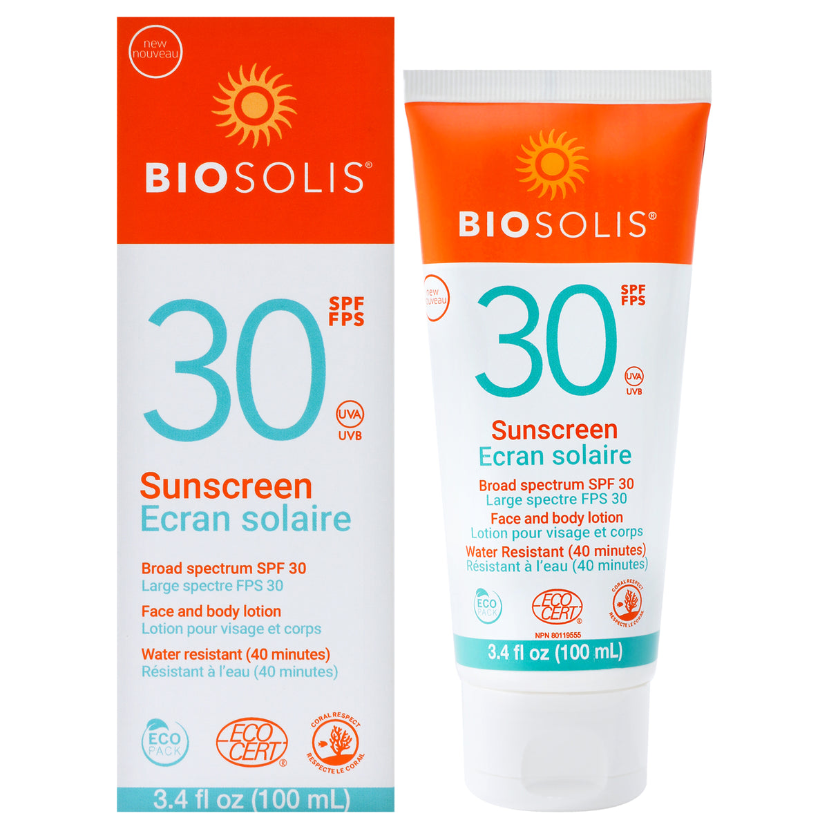 Sunscreen Face and Body Lotion SPF 30 by Biosolis for Unisex  34 oz Sunscreen