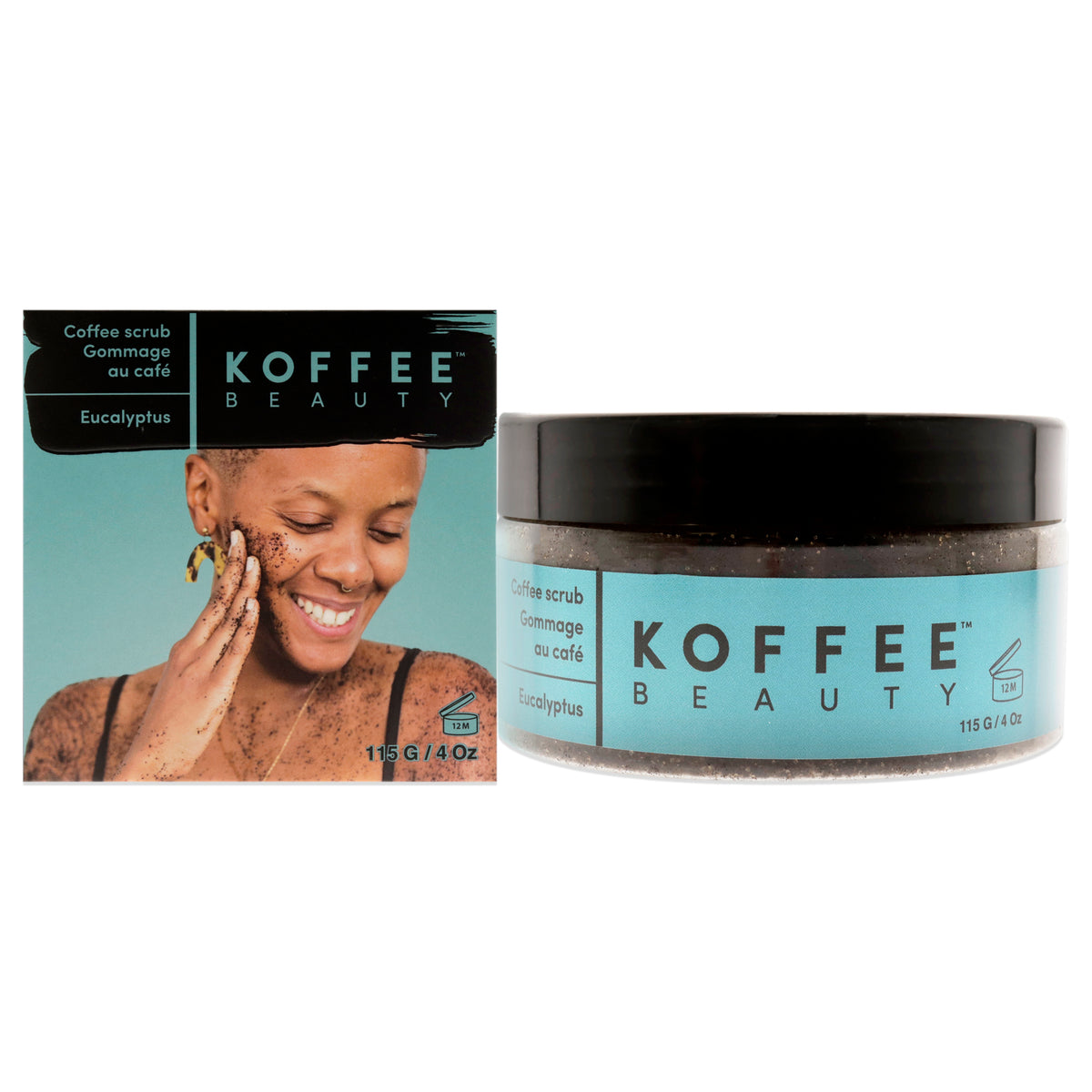 Coffee Scrub  Eucalyptus by Koffee Beauty for Unisex  4 oz Scrub