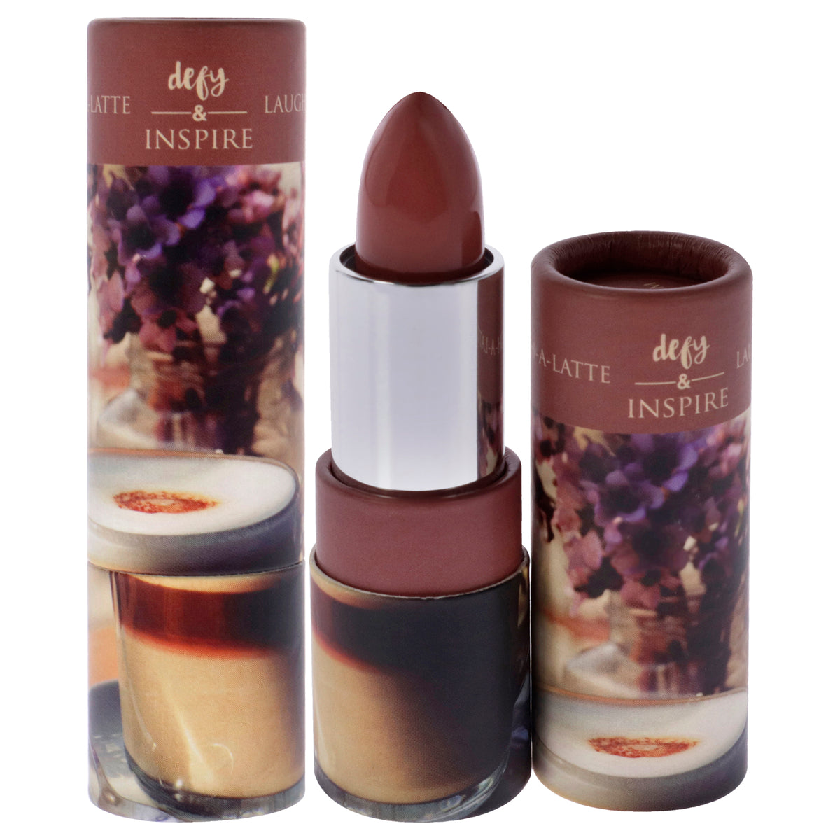 Cream Lipstick  02 LaughALatte by Defy and Inspire for Women  0134 oz Lipstick