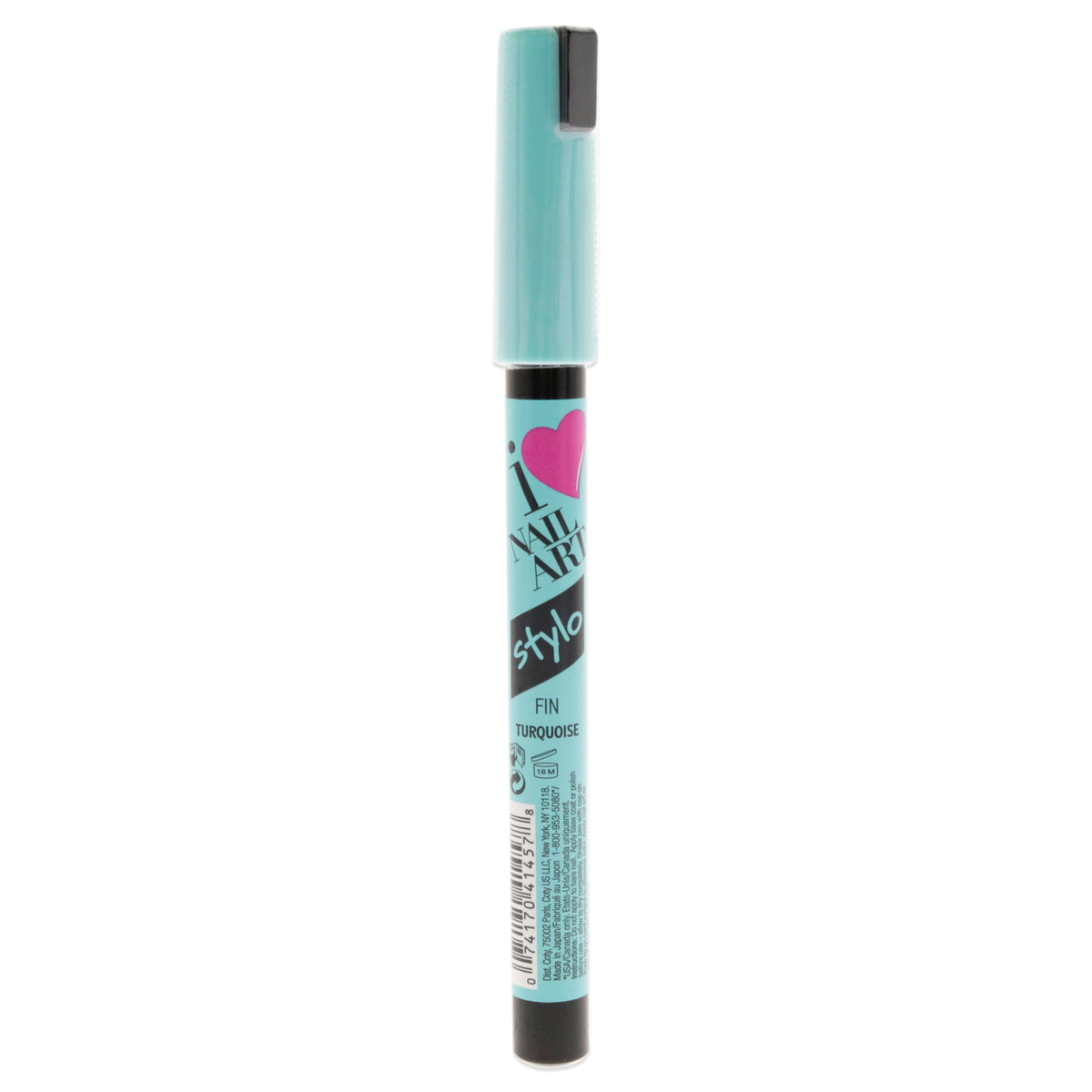 I Heart Nail Art Pen Fine  450 Turquoise by Sally Hansen for Women  004 oz Nail Pen