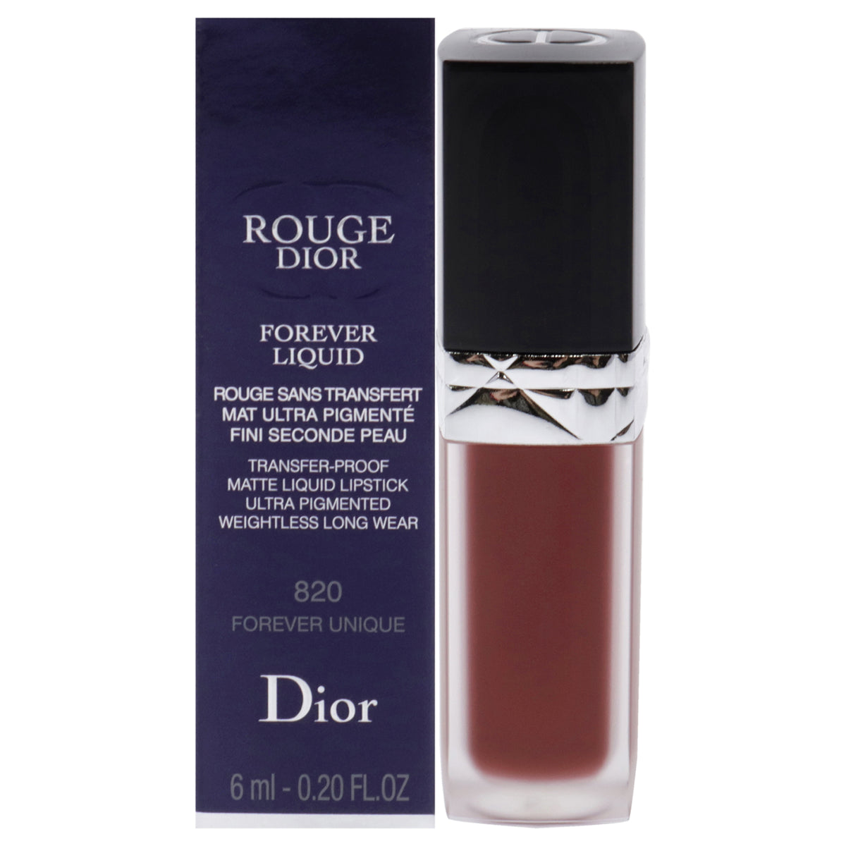 Rouge Dior Forever Liquid Matte Lipstick  820 Forever Unique by Christian Dior for Women  02 oz Lipstick