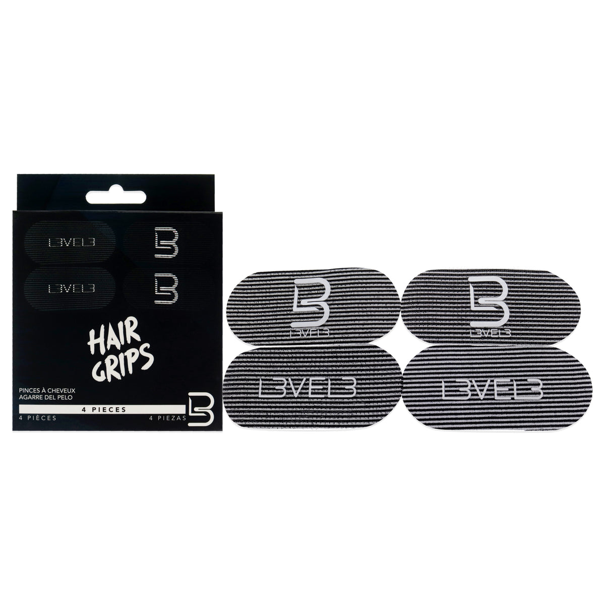 Hair Grips by L3VEL3 for Unisex  4 Pc Grips