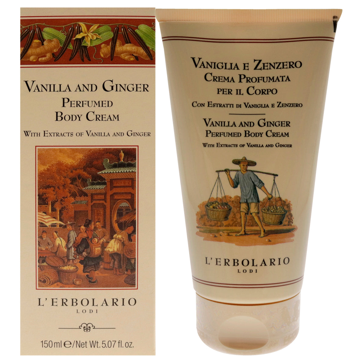 Perfumed Body Cream  Vanilla and Ginger by LErbolario for Unisex  507 oz Body Cream