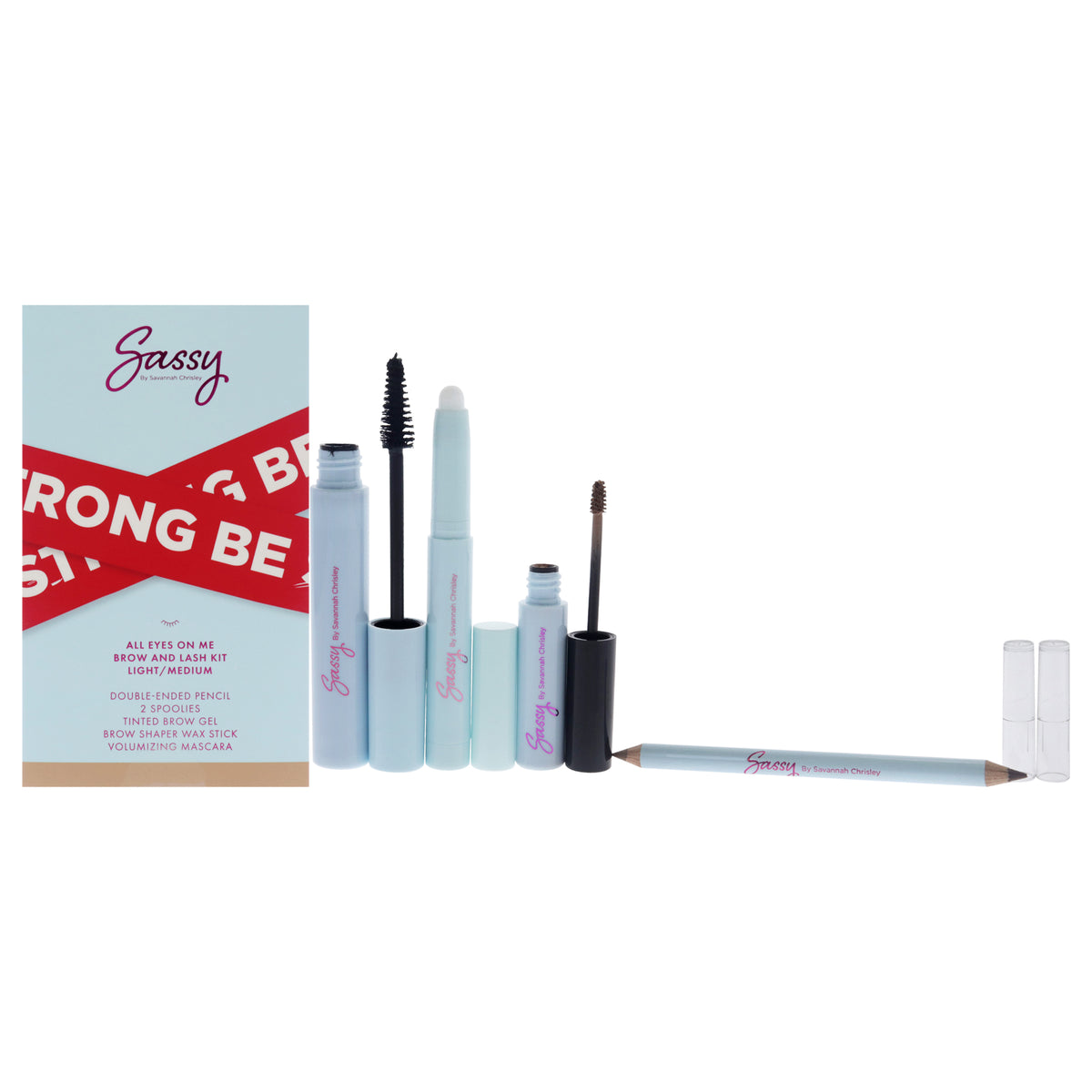 Breakup Collection All Eyes on me Brow and Lash Kit  LightMedium by Sassy by Savannah Chrisley for Women  6 Pc Volumizing Mas