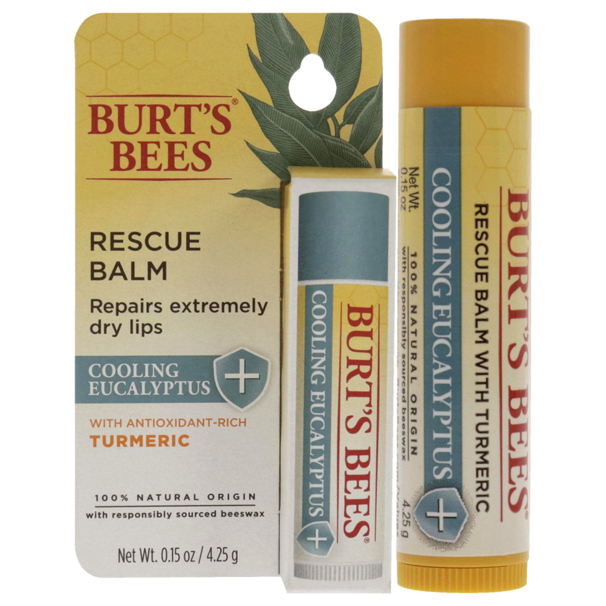 Cooling Eucalyptus Rescue Balm by Burts Bees for Unisex  015 oz Lip Balm