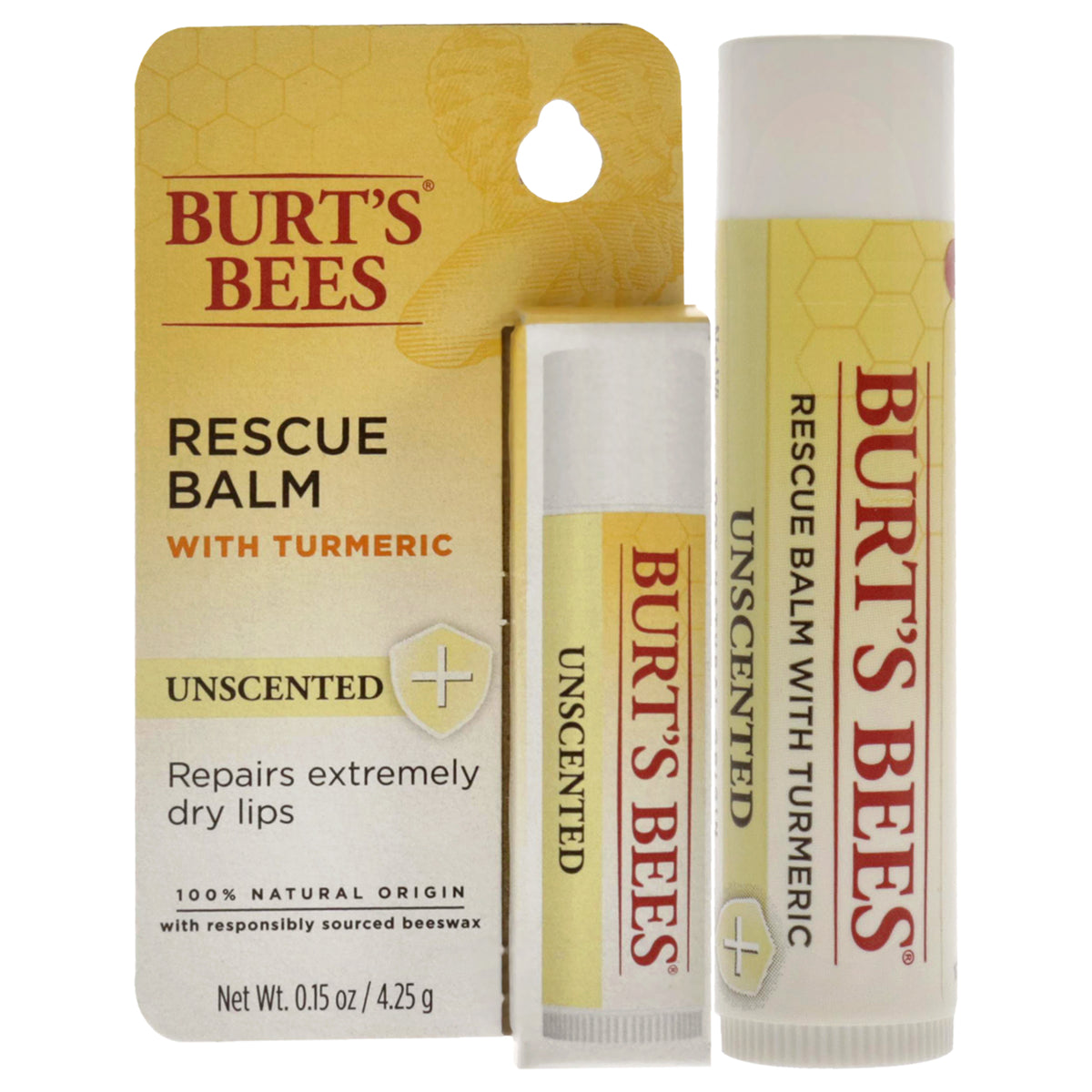 Unscented Rescue Balm by Burts Bees for Unisex  015 oz Lip Balm