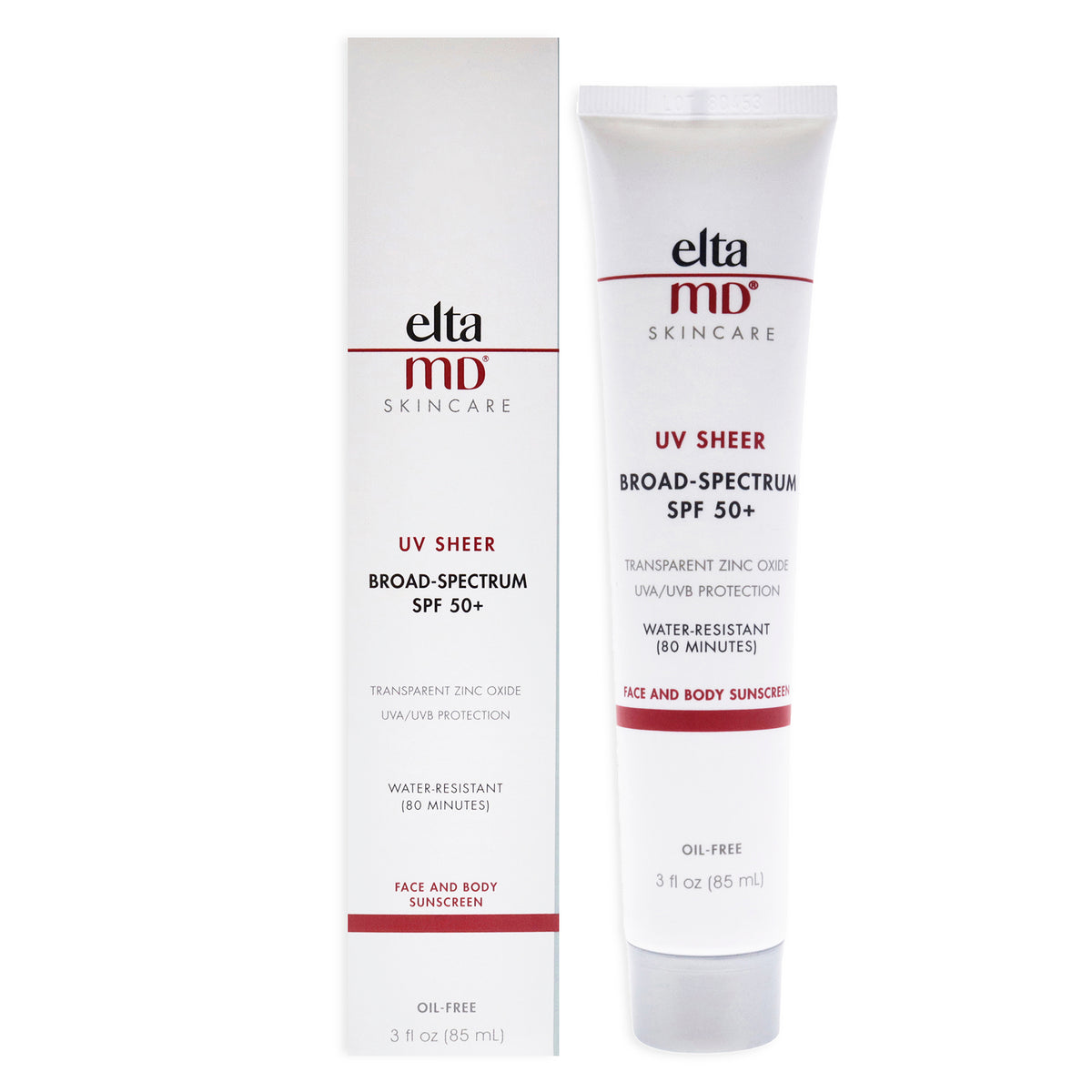 UV Sheer SPF 50 Plus by EltaMD for Unisex  3 oz Sunscreen