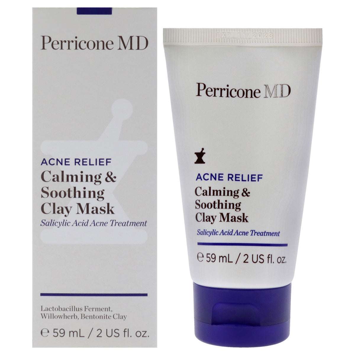 Acne Relief Calming and Soothing Clay Mask by Perricone MD for Unisex  2 oz Mask