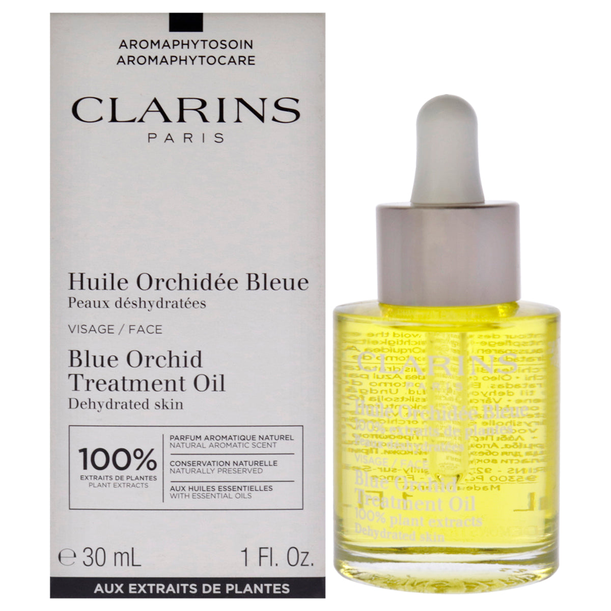 Blue Orchid Face Treatment Oil  Dehydrated Skin by Clarins for Unisex  1 oz Treatment Tester