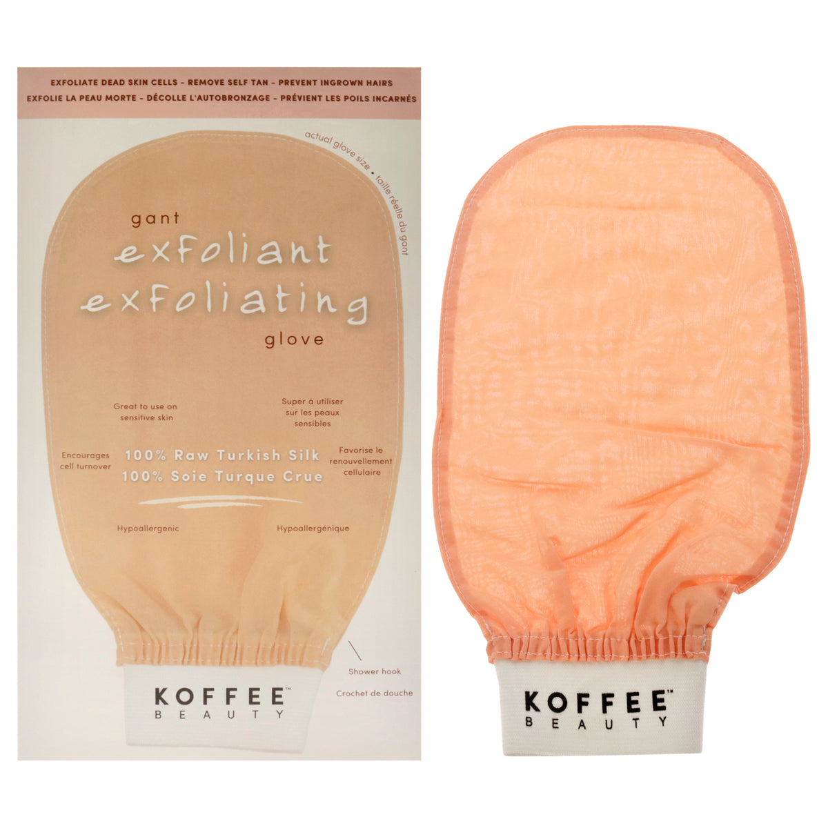 Turkish Silk Exfoliating Mitt by Koffee Beauty for Unisex  1 Pc Mitt