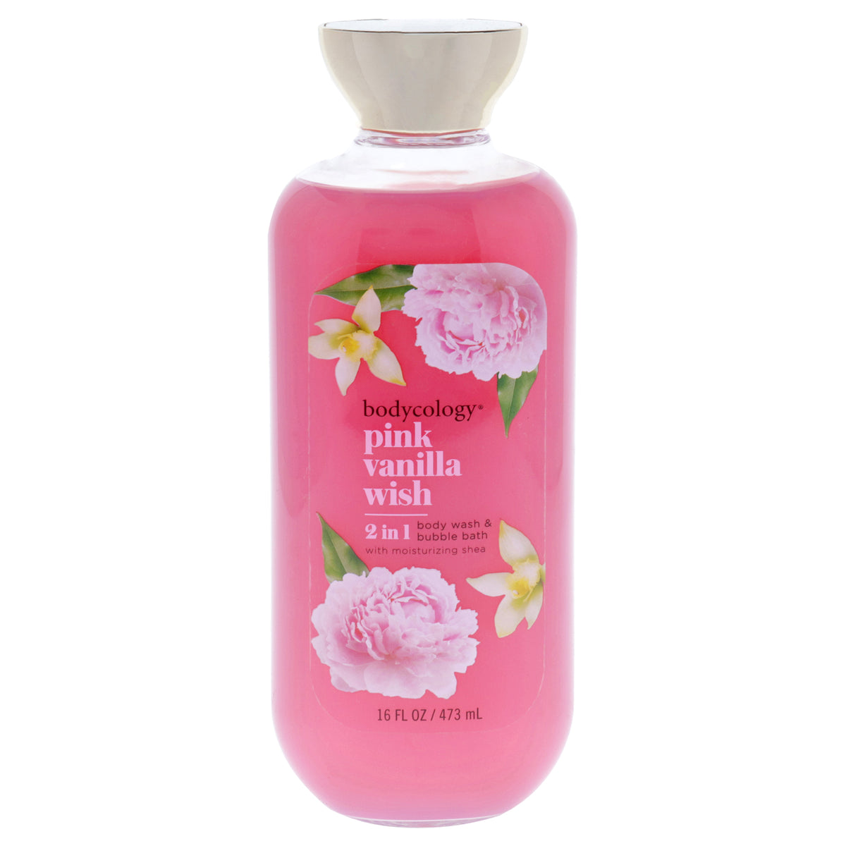 2 in 1 Body Wash and Bubble Bath  Pink Vanilla Wish by Bodycology for Women  16 oz Body Wash